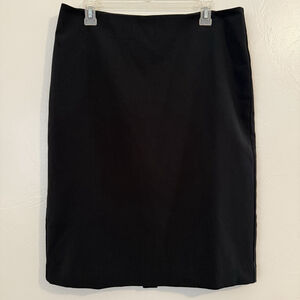 Talbot’s Straight Pencil Skirt Rear Pleated Hem Black Size 12